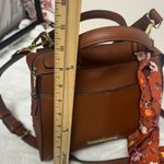 Steve Madden  Brown Satchel-Crossbody with Floral Scarf Photo 8