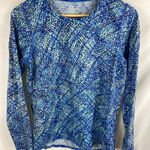 LL Bean Women's XS UPF 50+ Swim Sun Rash Guard Long Sleeve Top Blue Photo 0