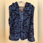 Kookaburra by UGGs Blue Floral Sherpa Hooded Vest Size XL Photo 2