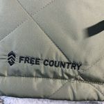 Free Country Womens Full Zip Vest Reversible Green Quilted Plush, pockets Small Photo 7