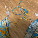 Blue Island  Tropical Leaf Print Dress size large new Photo 3