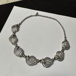 Women’s Silver Tone Metal Choker Style Costume Necklace Photo 0