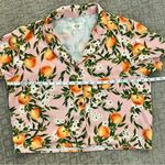 Marine layer EUC Pink Citrus Print Short Sleeve Lucy Top, Size Medium Photo 8