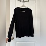 New Oversized Boatneck Black Knit Sweater Photo 2