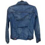 Madewell Blue Distressed Cotton Denim Jacket M Photo 6