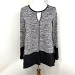 Max Studio  Gray and Black Long Sleeve Tunic Top Photo 4