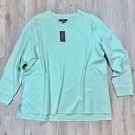Karen Scott Mint Green Cotton Sweatshirt XXL Photo 1