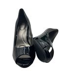 Bandolino  Size 10M Business Casual Black Patent Leather Peep Toe Heels Photo 11