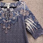 Catherines Womens Tunic Blouse Plus Size X Bohemian Paisley Hipster Boho Blue Photo 1