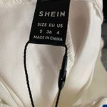 SheIn Womens White Pants Flare Bell Leg Bottom Size 4 Waist 28” 28x30 New NWT Photo 6