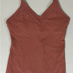 Alo Yoga  Rust V-Neck ‘Ally Fitted Tank’ Top Cami Camisole Shirt Size S ✨ Photo 0