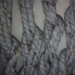 Handmade Long Scarf Wrap Super Big Gray Knit 5' Photo 2