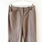 EXPRESS Editor Pant Size 2 Tan Khaki Metallic Stripe Dressy Pants Workwear New Photo 9