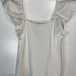 A New Day  top with fluttered sleeves in white - size large Photo 0