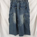 KGYA Women's Denim Cargo Pants Size Small Blue Utility Wide Leg Jeans NWT Photo 3