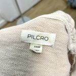 Anthropologie  Cropped Batwing Eyelet Sweatshirt Top Boho Beige size XXS Petite Photo 7