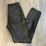 Vintage Vakko Sport Chocolate Brown Leather Pants Photo 6
