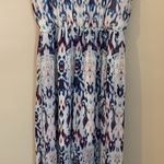 Xhilaration Xhiliration Pink & Blue Patterned High Low Dress Photo 0
