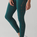Lululemon  Size 8 High Times Essential Rhythm‎ Lace Up Side Leggings Rare Green Photo 0