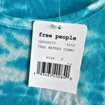 Free People  | NWT Anytime Tie-Dye Cotton Tank Top Sleeveless Peplum | Size Small Photo 4
