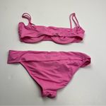 Melissa Odabash Pink‎ Two Piece Bikini Gold Accent Womens Size 8 Summer Vacation Pink Photo 12