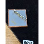 Pressed Flower Brooch Square Copper Frame Signed Tobin Red Photo 2