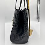 Coach Stanton Carryall handbag in stamped snakeskin leather Dark blue Photo 2