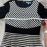 Antonio Melani  Womans Dress Black White Striped‎ 3/4 Sleeve Sheath size 8 Photo 3