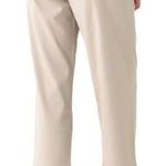 Brochu Walker  Fiera Gray Cropped Straight Leg Pull-On Pleated Twill Pants Size L Photo 1