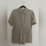Mango  Beige Short-Sleeve Romper Photo 3