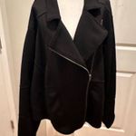 Torrid  Women's Black Knit Moto Jacket Size 6 Full Zip Short Motorcycle Style Photo 1