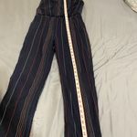 Anthropologie Dolan Blue Striped Halter Crop Pant One Piece Jumpsuit XS Photo 2