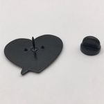 Boutique Valentine’s Day Horror Heart Enamel Pin - Orange and Black - Michael Myers Photo 2