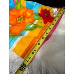 Liz Claiborne Silk Scarf Floral Pink Orange Blue Lightweight Accessory Photo 4