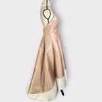 Carmen Marc Valvo Infusion Mikado High Lo Halter Dress Champagne White 6 NWT Photo 5