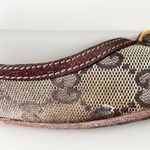 Gucci  GG Canvas Bamboo Horsebit Flats Monogram Beige Brown 7.5 Photo 7