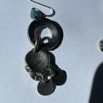 925 Silver Green Shimmer Enamel Dangle Earrings Photo 2