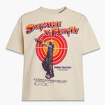 Savage X Fenty ESSENTIAL CINEMA GRAPHIC TEE Cream Color Size Small Logo  Photo 0