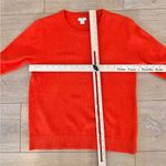 J.Crew  Bright Tangerine Orange Crew Neck Long Sleeve Sweater Bell Cuffs Size S Photo 6