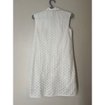 Halogen White Eyelet Button Up Dress Womens Sz XS Beachy Coastal Collared Tank Photo 4