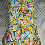 Anthropologie Danielle Kroll Brooklynite Blouse Yellow Multicolor Size Medium Photo 3