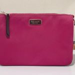 Kate Spade Dawn Triple Gusset Nylon Crossbody Bag Color: "RHUBARB TART" Photo 5