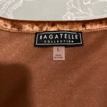 Bagatelle  Velvet Short Sleeve Top Sz L Copper Rich Brown Photo 2