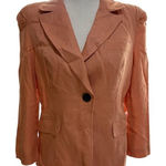 Aryn K  Anthropologie One Button Linen Blazer Size Medium Photo 0