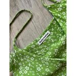 Reformation  Bright Green White Dainty Floral Halsten Slip Midi Dress - 12 Photo 5