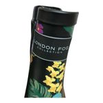 London Fog  Black Floral Piccadilly Rain Boots. Size 8. Photo 5