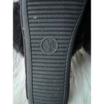 Victoria's Secret Black and White Polka Dot Furry Slippers Photo 3