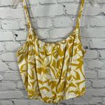 Madewell Tank Top Linen-Blend Meriden Crop Cami Tie Tropicale Floral S/M NWT Photo 2