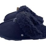 BEARPAW vegan faux fur Loki women black slippers Size 6 Photo 0