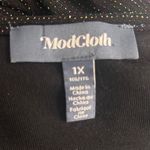 Modcloth Womens Peplum Top Size 1x 70s Black Disco Glam Glitter Sparkle Party Photo 7